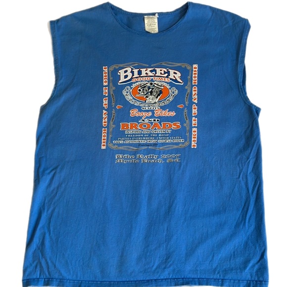 Retro Y2K Biker Booze Bikes Broads Myrtle Beach Bike Week Motorcycle Tank Top - Picture 9 of 9